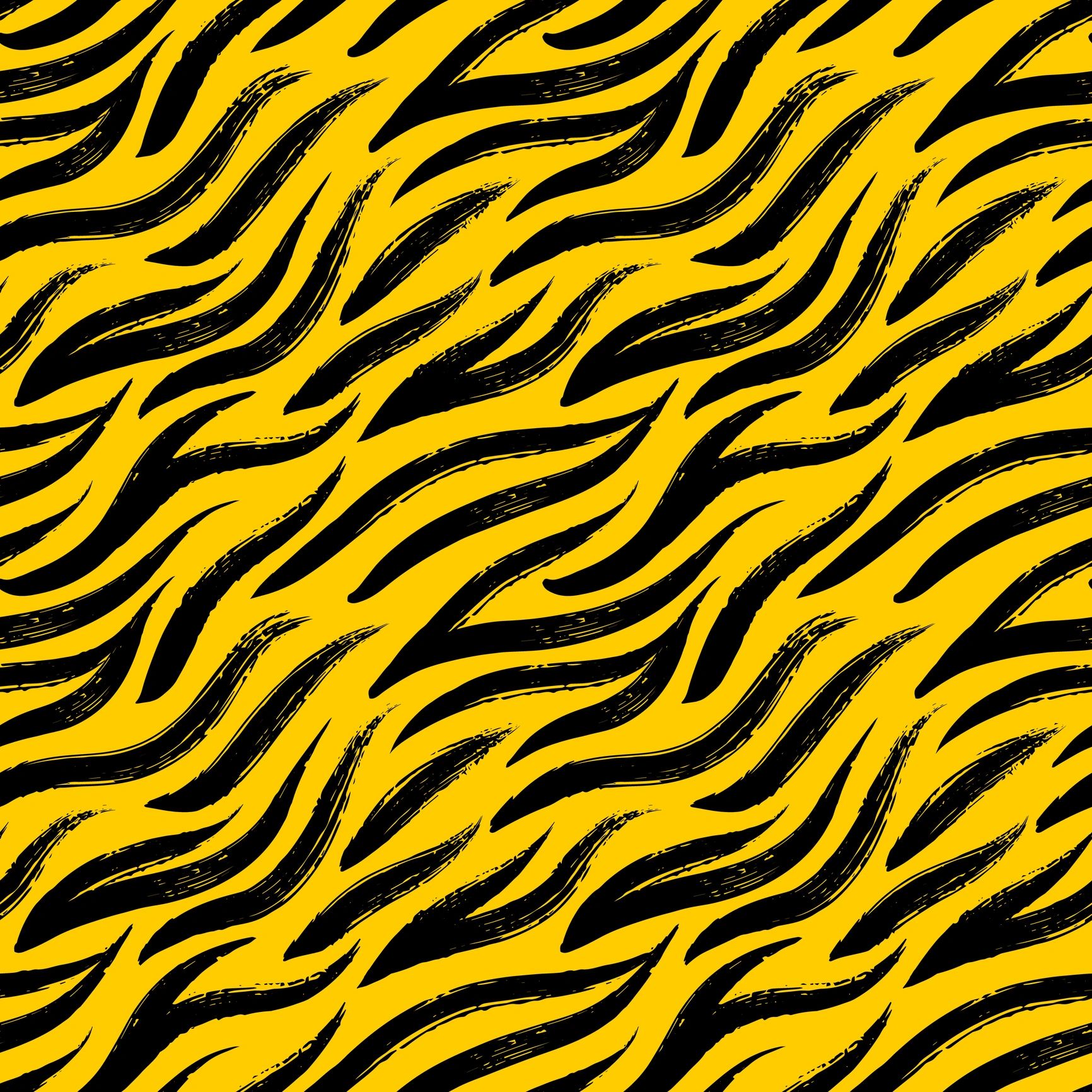 Ink brush tiger pattern illustration