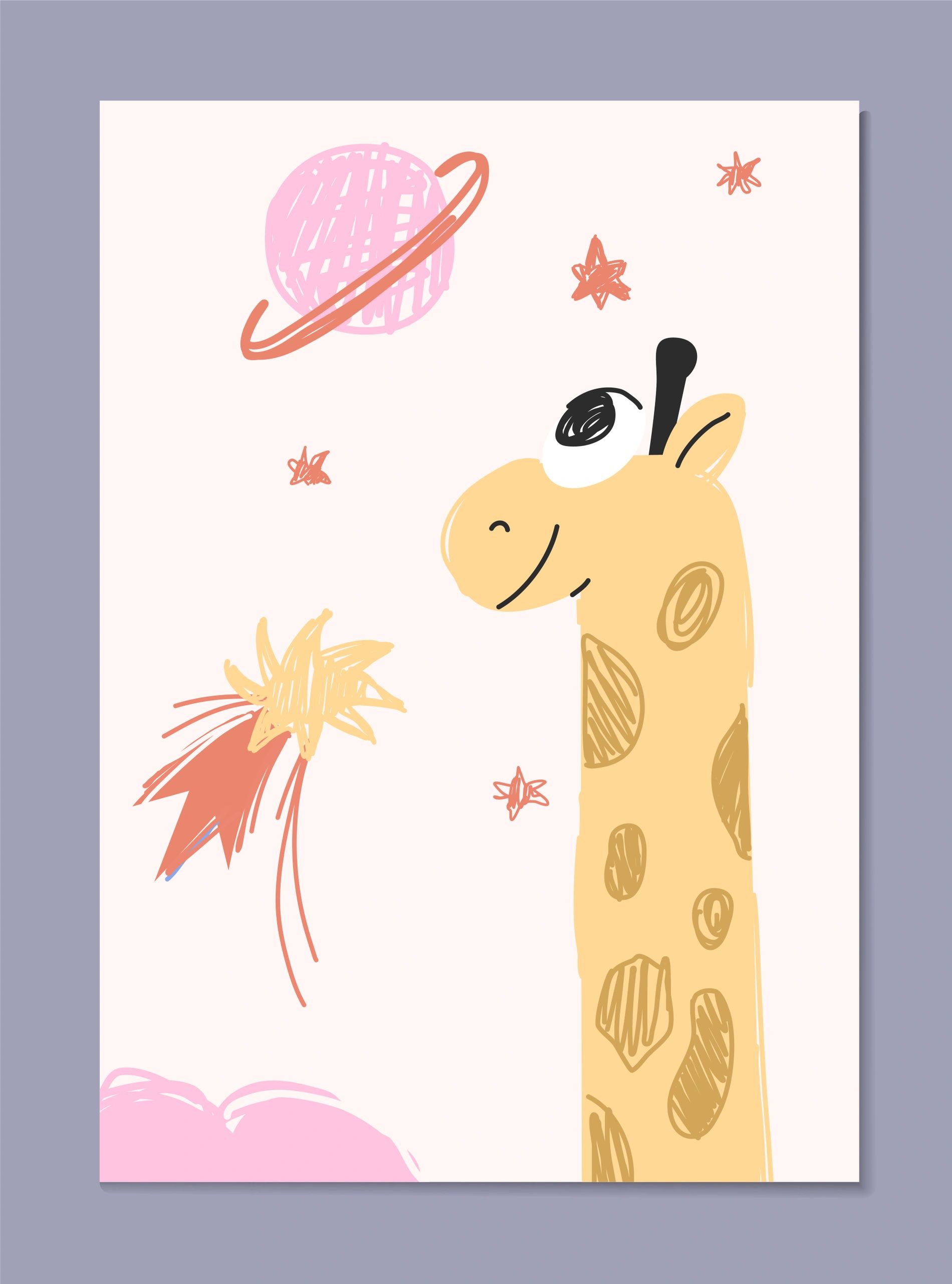 Giraffe illustration artwork