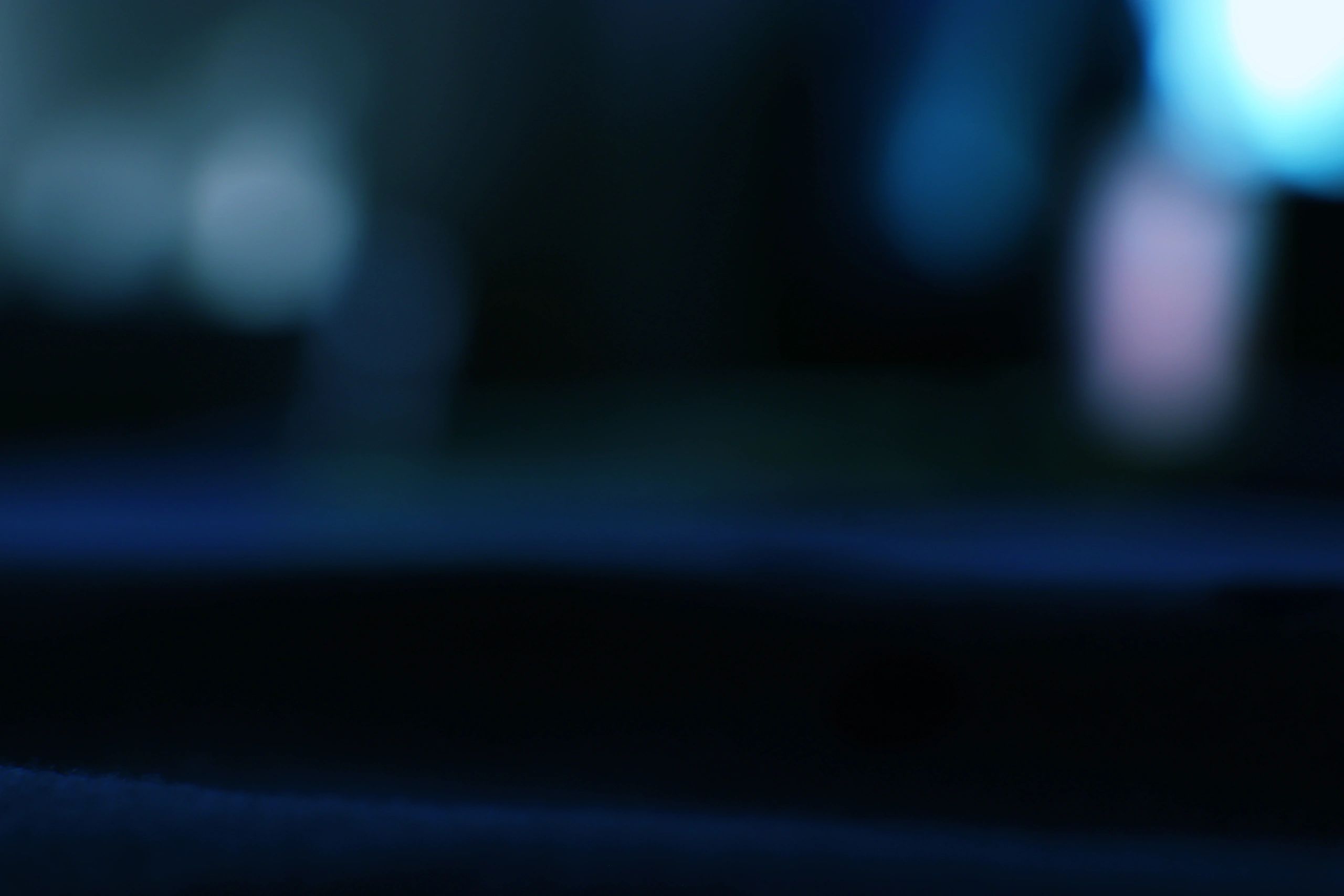 Abstract bokeh lights in blue and purple