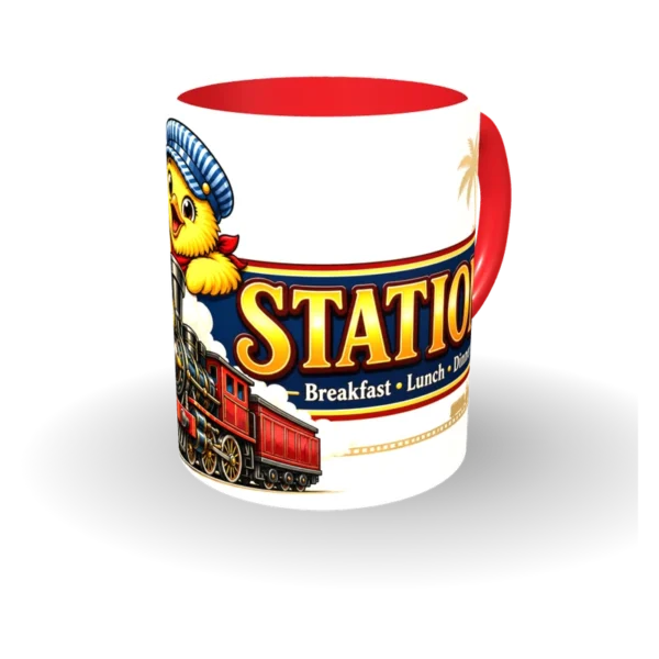 Egg Station Chick & Train Mug