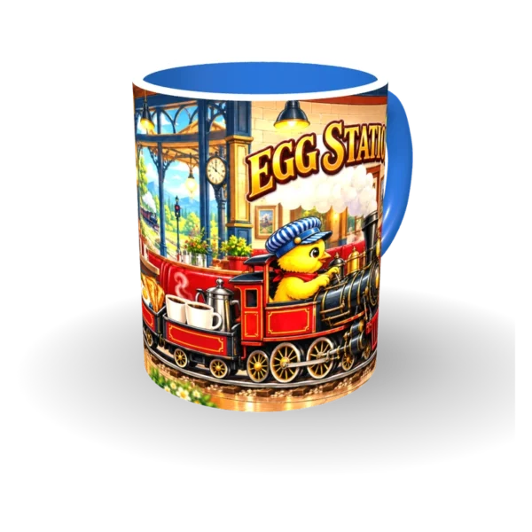 Egg Station Breakfast Train Mug