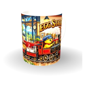 Egg Station Breakfast Train Mug