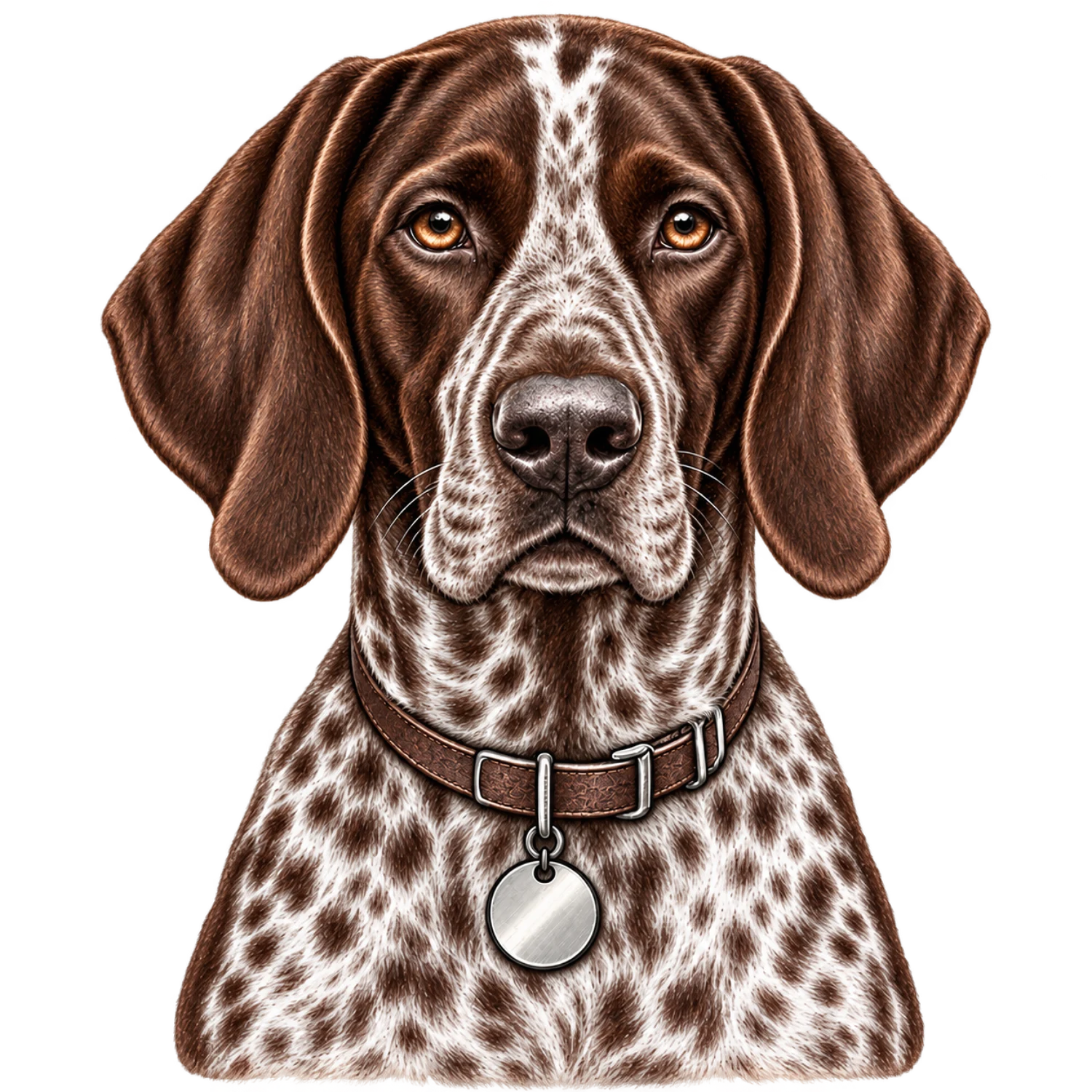 German Shorthaired Pointer Color Customizable Portrait