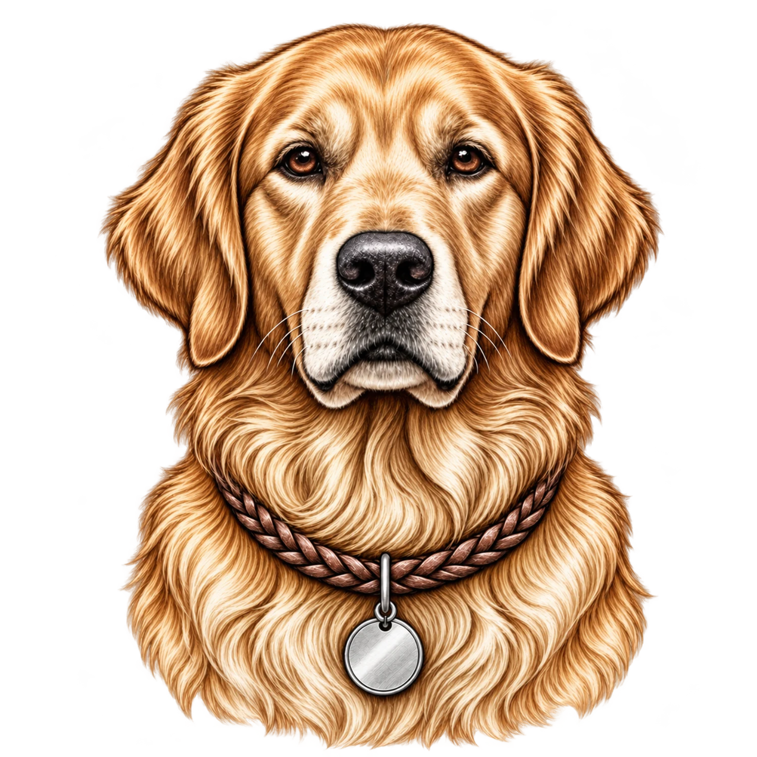 Golden Retriever Color Customizable Portrait