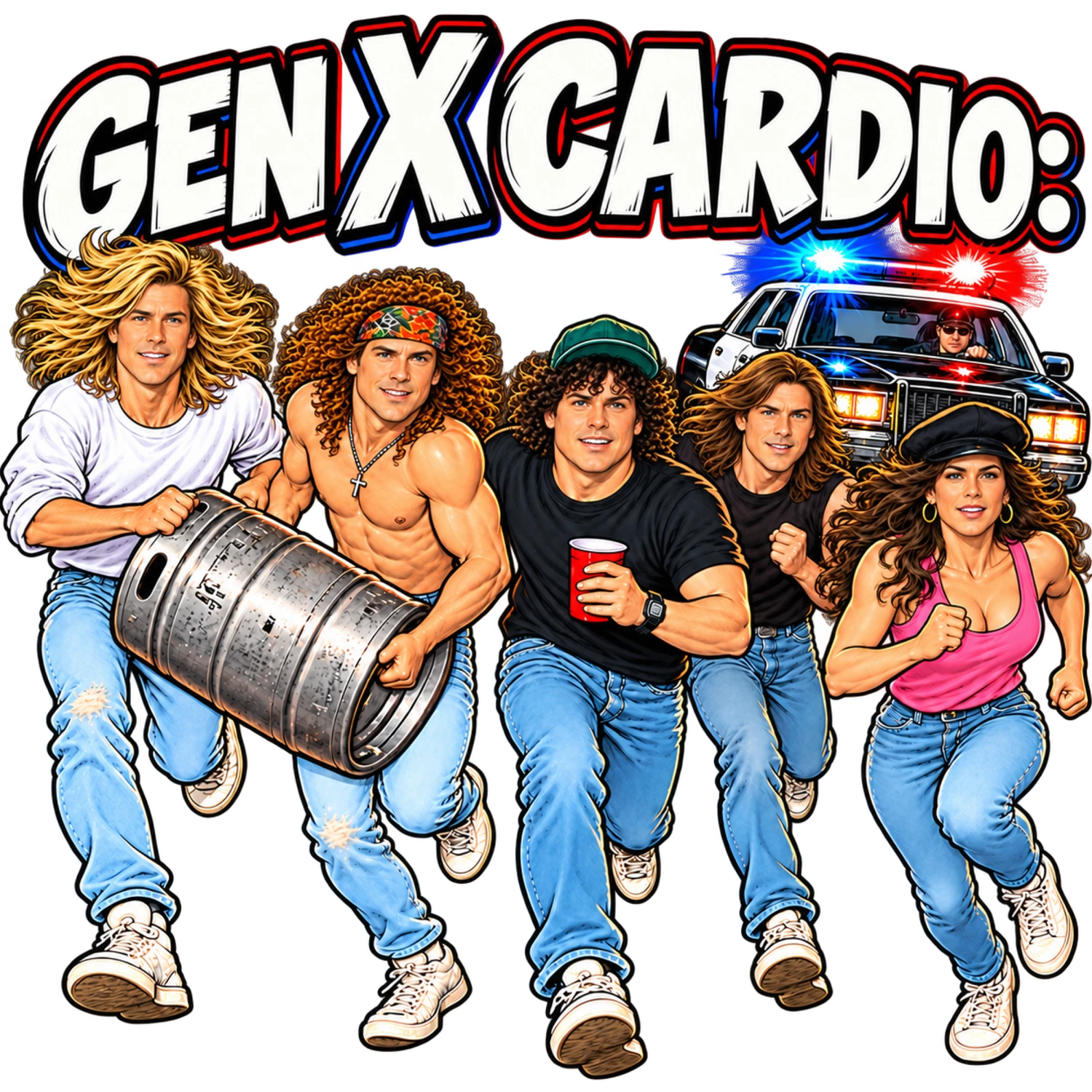 Gen X Cardio: 1980s Keg Run – Retro and Nostalgic Design | MRK By Design