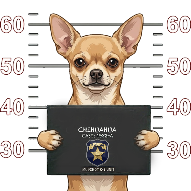 Chihuahua Mugshot – Dog Mugshots Design | MRK By Design