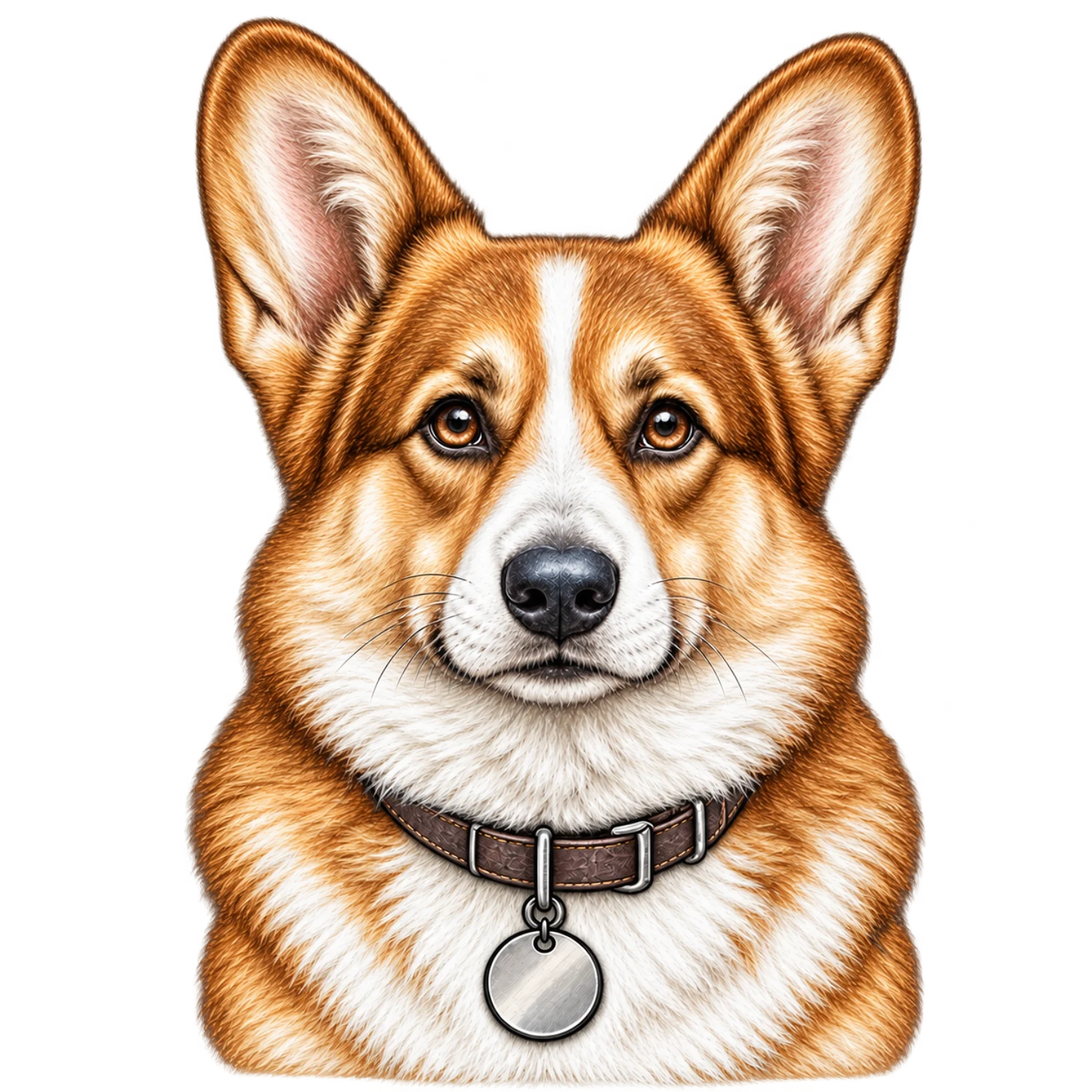 Pembroke Welsh Corgi Color Customizable Portrait