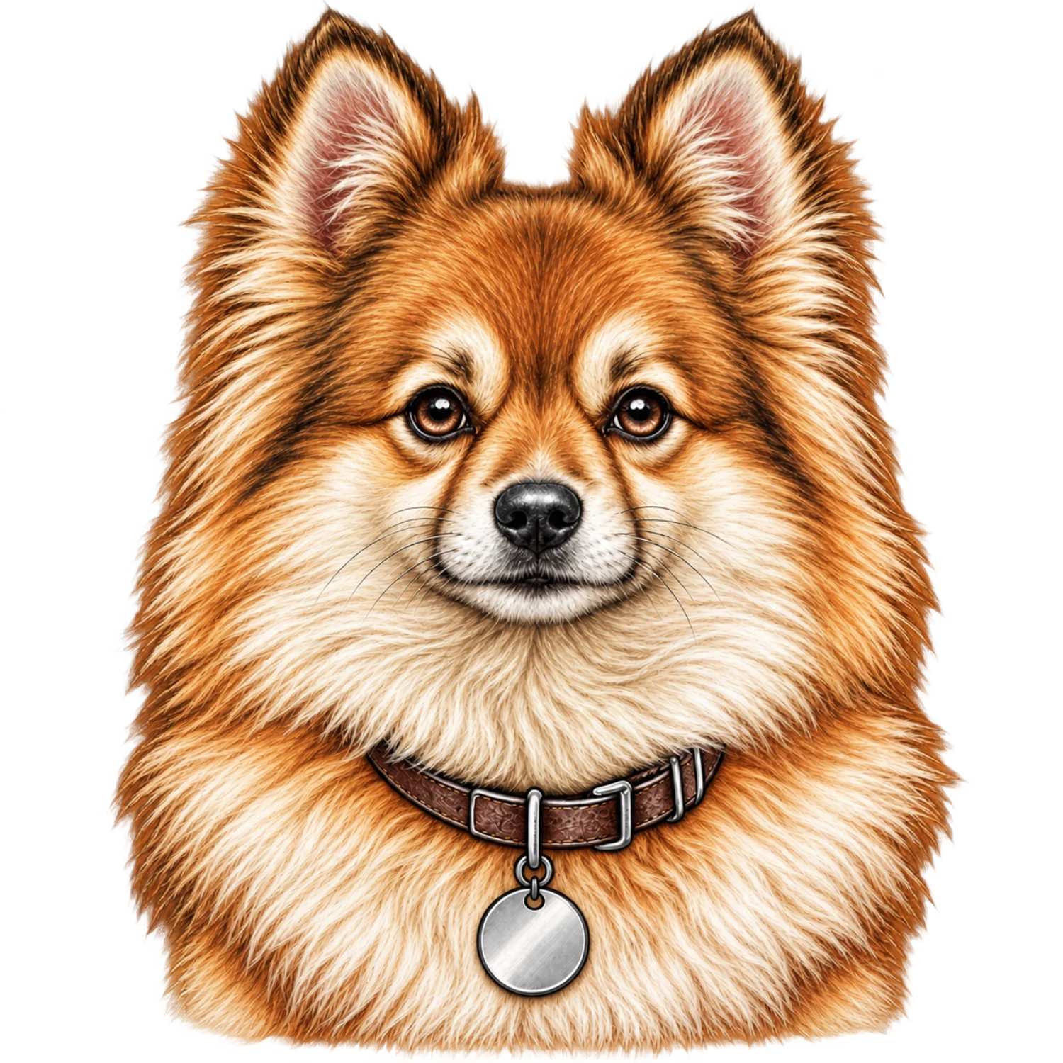 Pomeranian Color Customizable Portrait