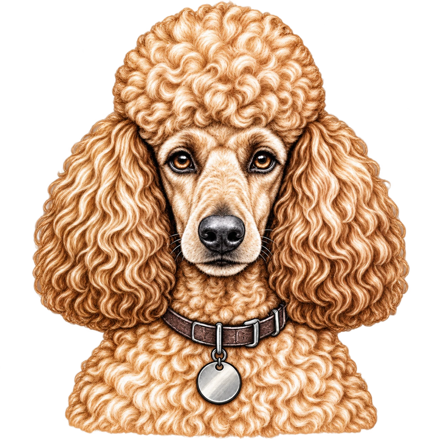 Poodle Color Customizable Portrait