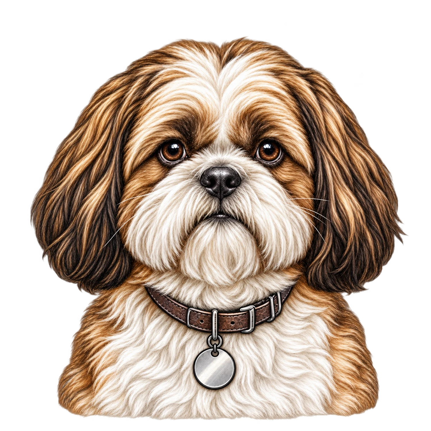 Shih Tzu Color Customizable Portrait